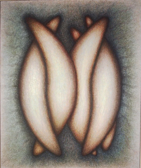 "Friends," 1991, oil stick and medium on canvas.