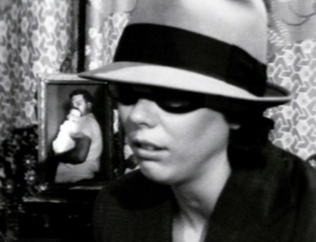 image from video "The Birthday Show" by Julie Harrison, produced and aired on Public Access TV in 1982 as part of Collaborative Projects' "Potato Wolf" show.