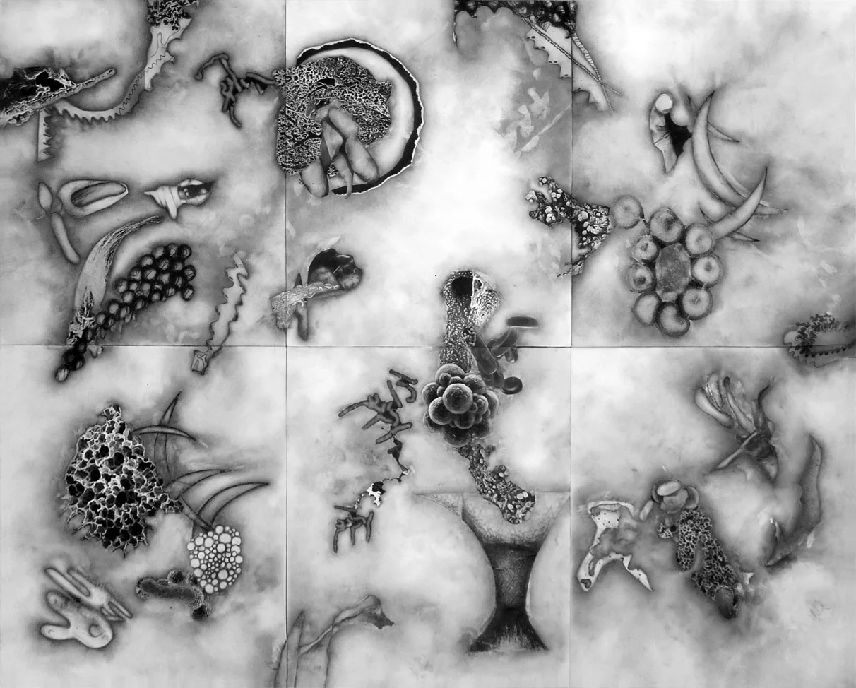graphite and paper on paper, 34" x 42", 2018