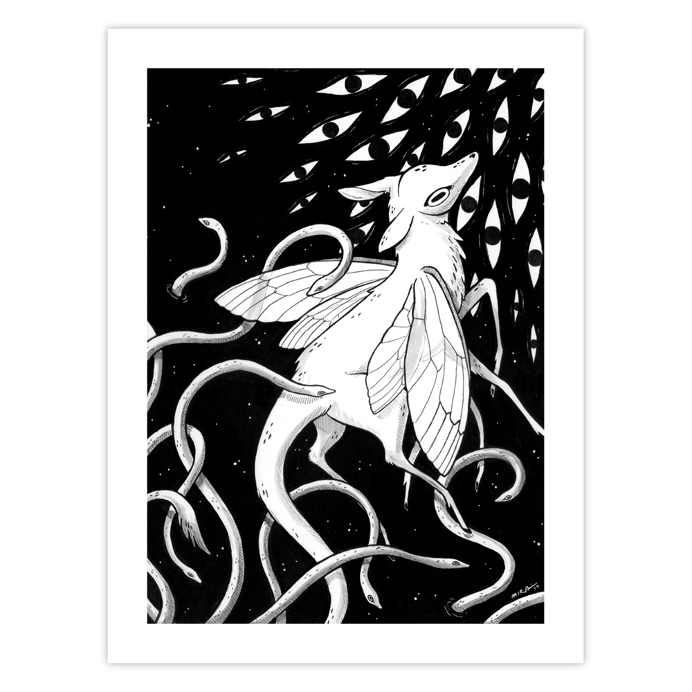 “The Forest is Always Hungry” Pen + Ink, 6” x 8”