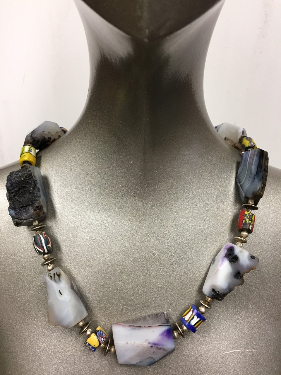 Purple Agate & Millefiori