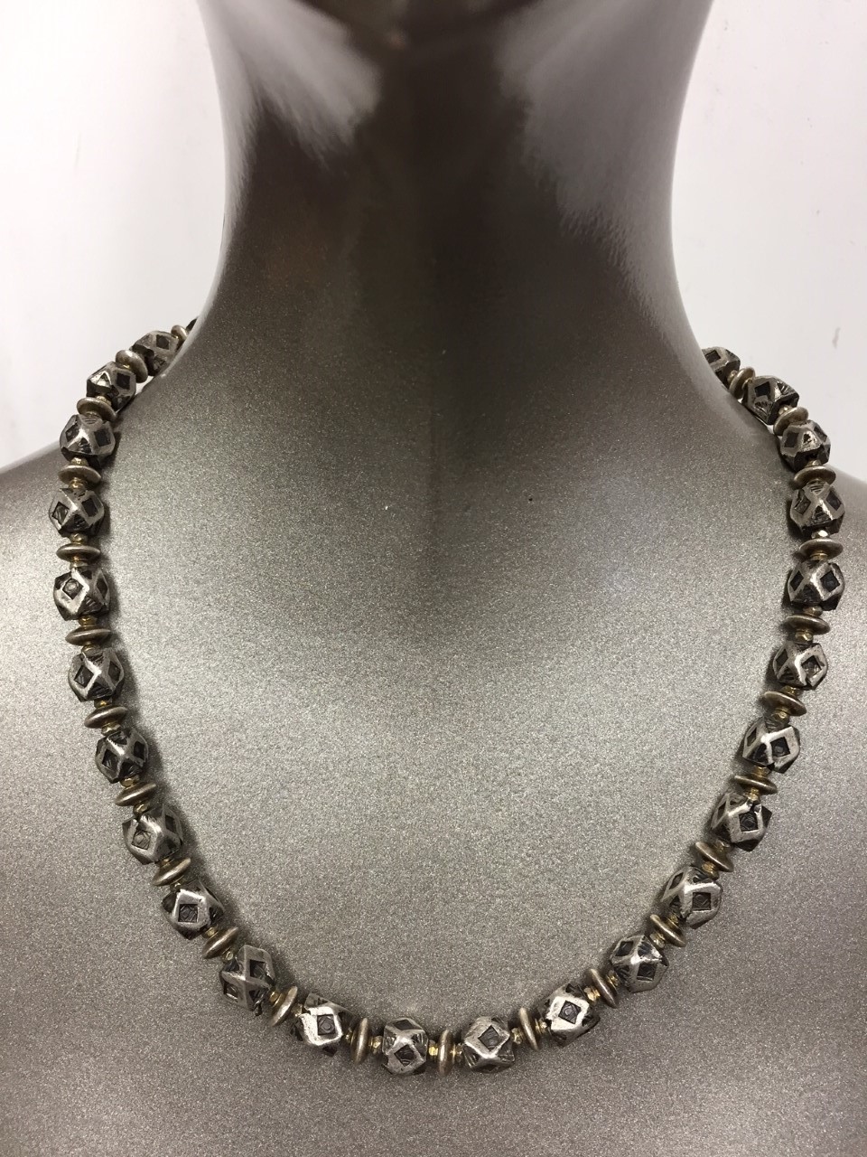 Faceted Silver Beads from India