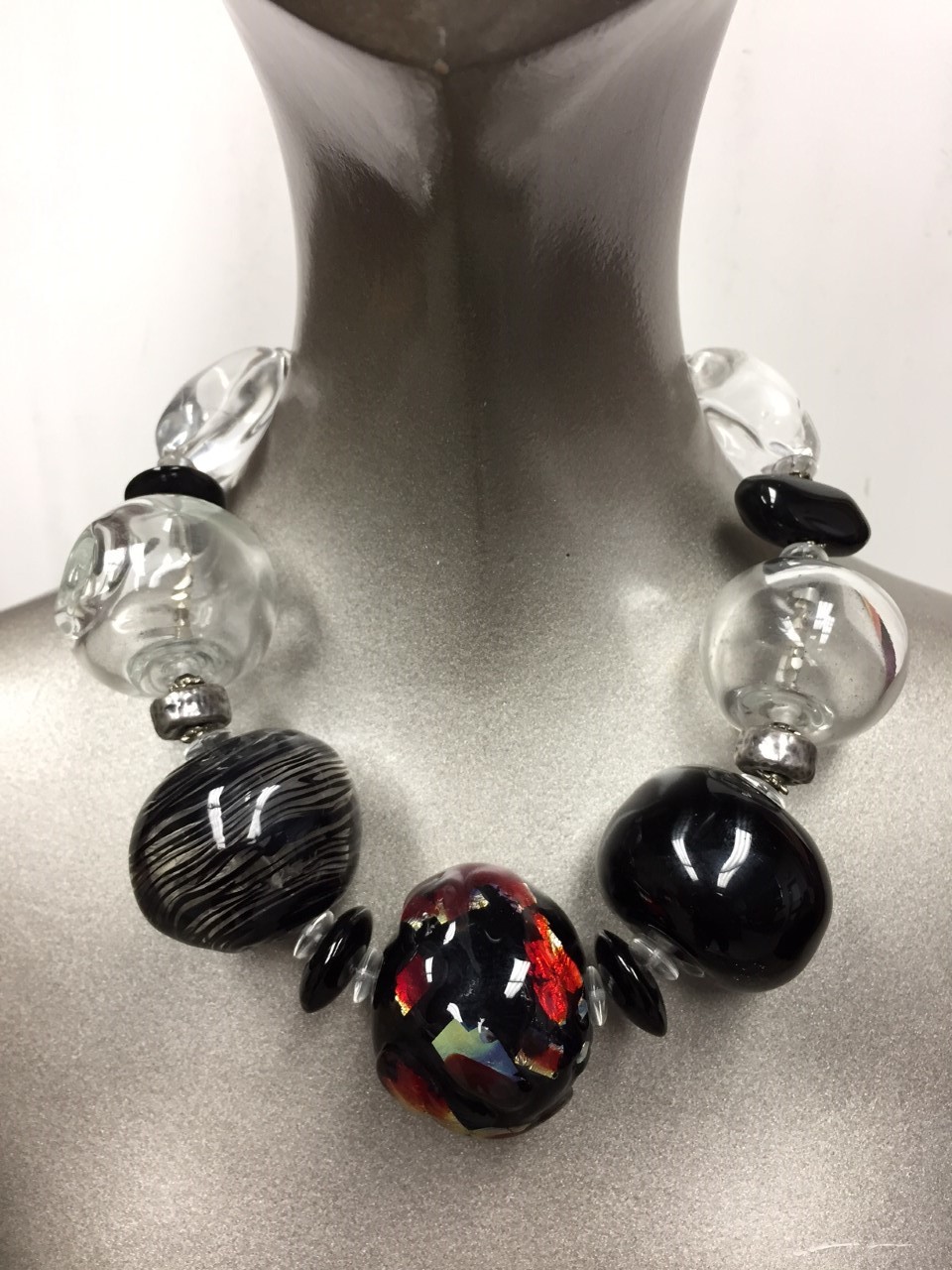 Hand blown Glass Beads & Sterling Silver