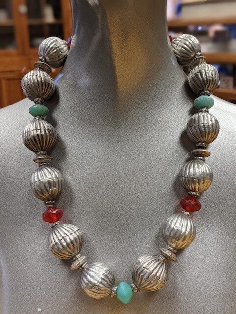 Ancient Silver Beads &amp; 18th Century Venetian Glass