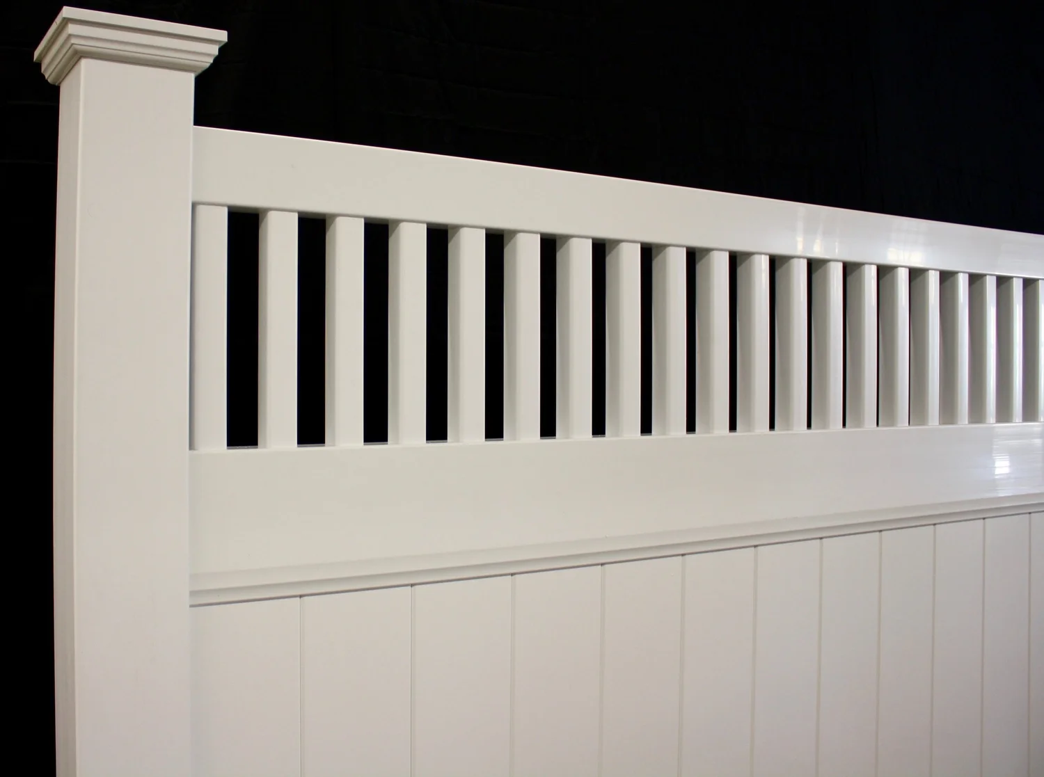 Privacy Closed Spindle Top Fence Panel Buyvinylfence Com