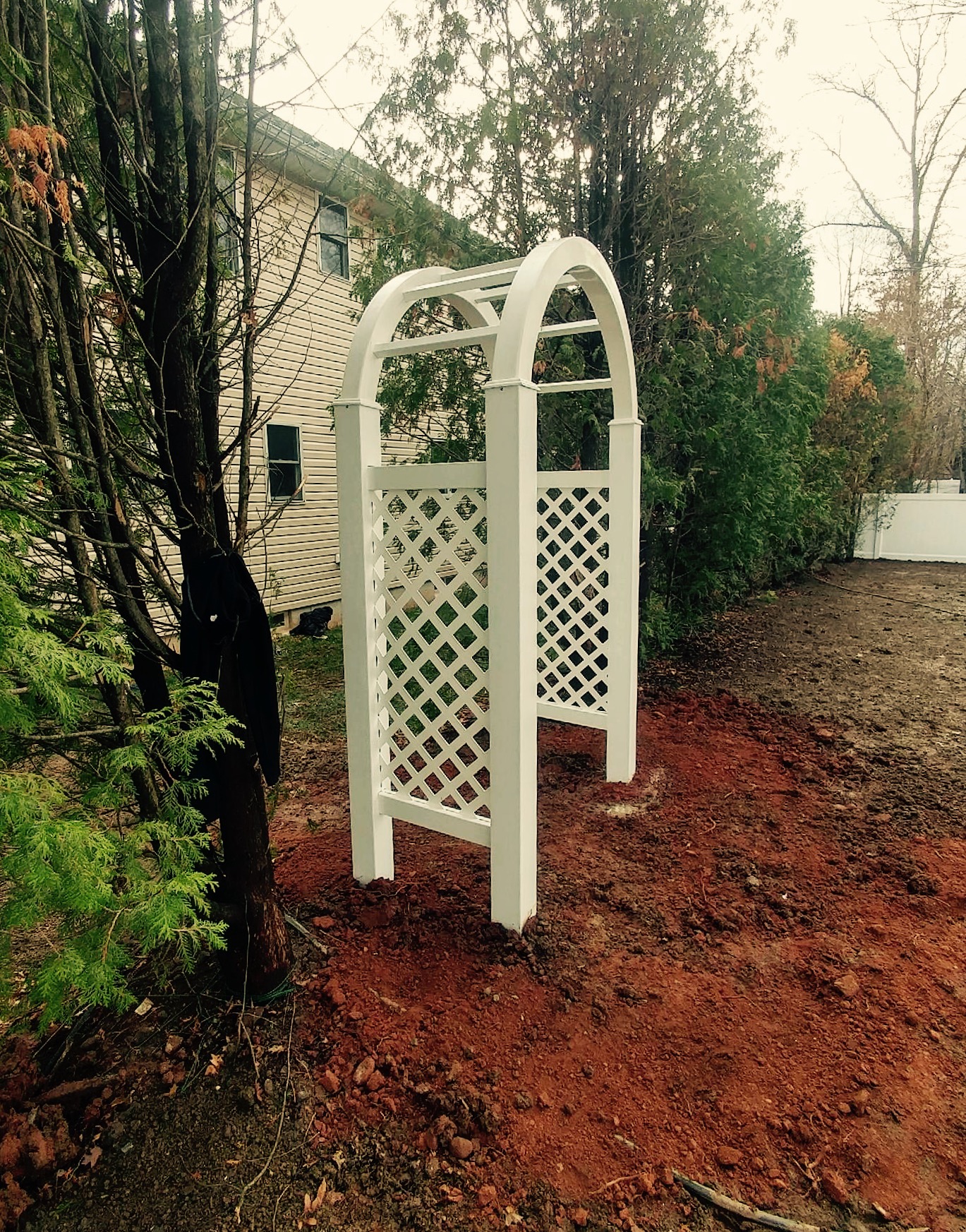Vinyl Fence Arbor installation