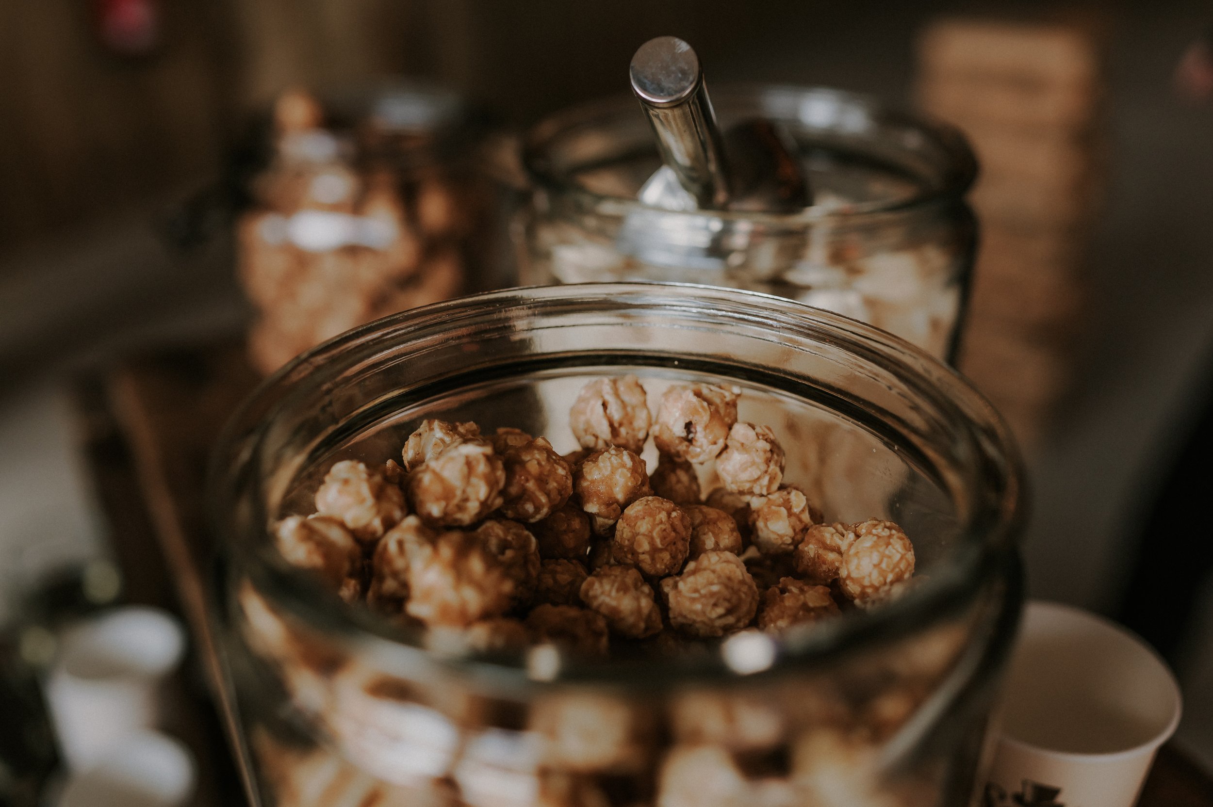 Posh Popcorn Treats at a Happy Valley Wedding Reception