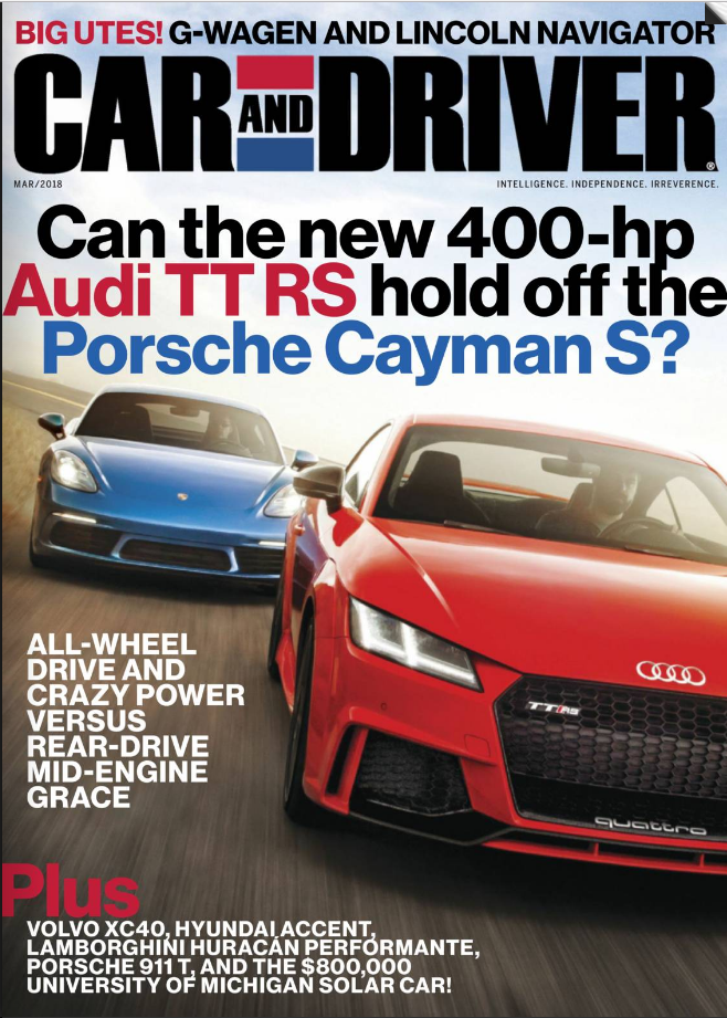 SOFR Published in CAR AND DRIVER