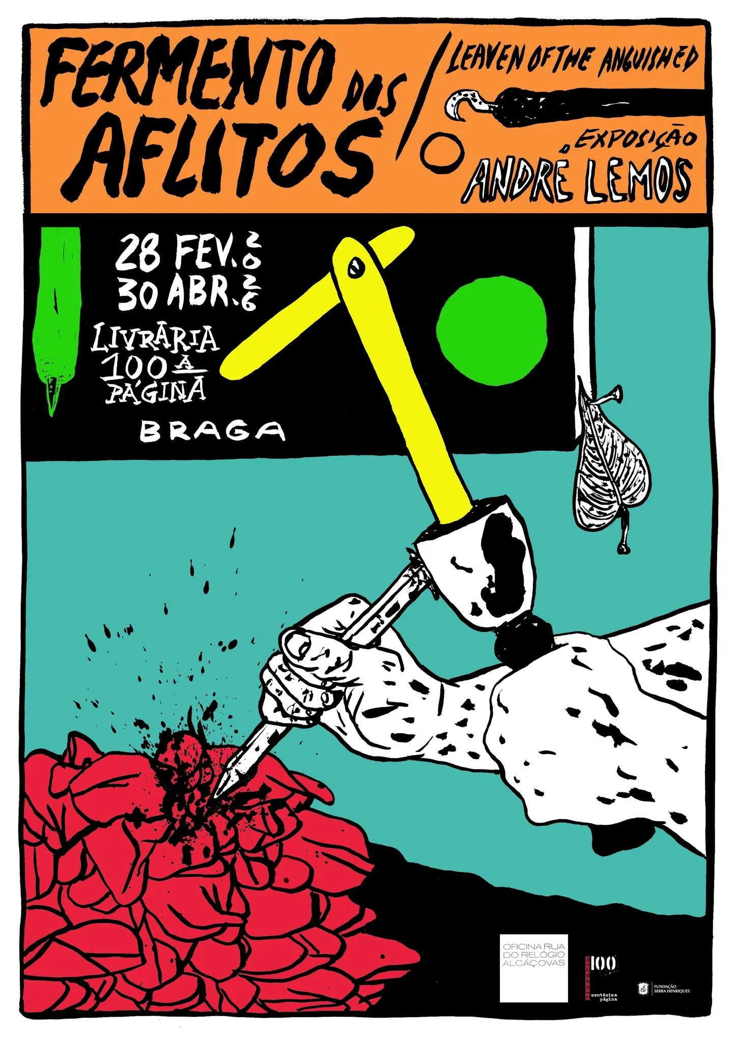 Exposição de ilustração:  Fermento dos Aflitos - de André Lemos @ Livraria Centésima Página