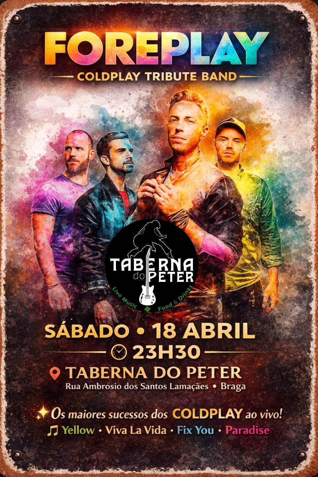 Foreplay — Coldplay tribute band @ Taberna do Peter