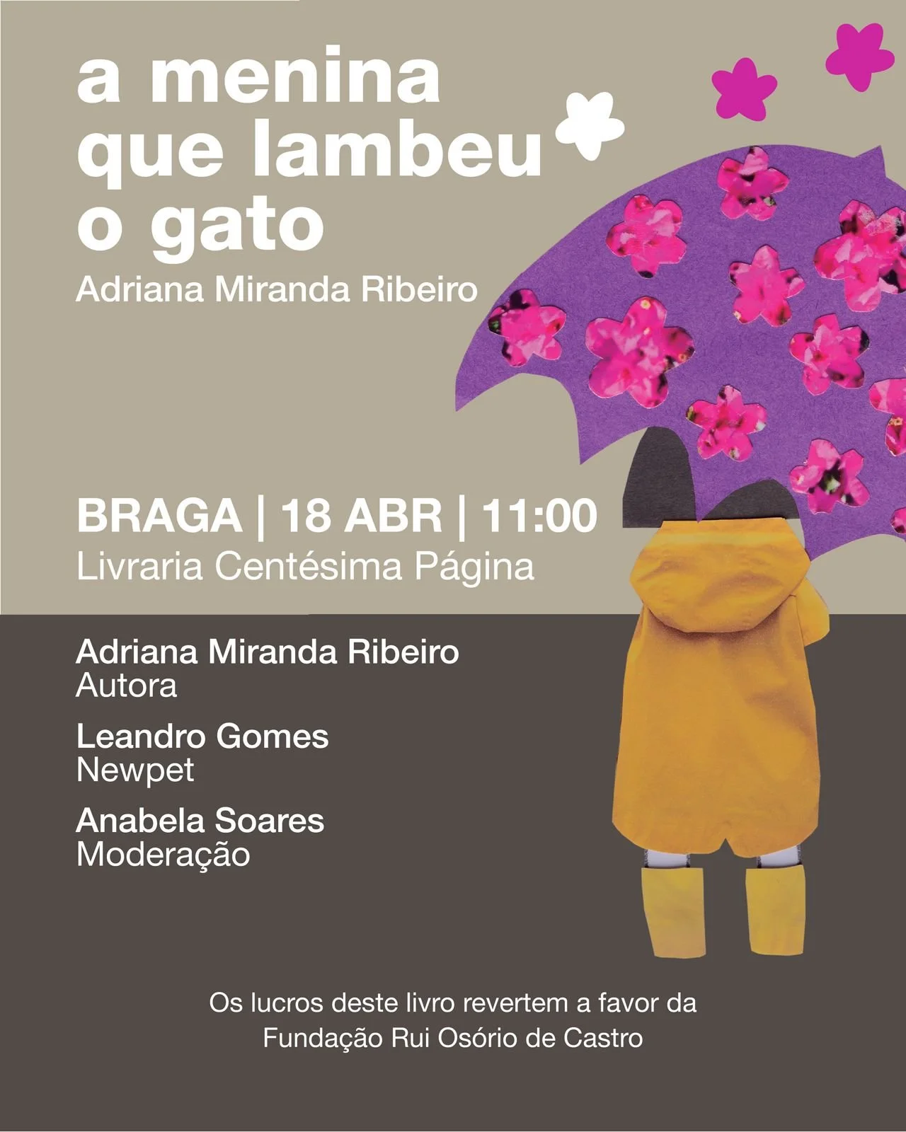 Apresentação do livro Menina que Lambeu o Gato&nbsp; de Adriana Miranda Ribeiro @ Livraria Centésima Página