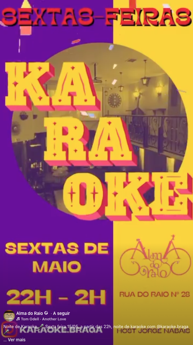 Noite de Karaoke @ Alma do Raio