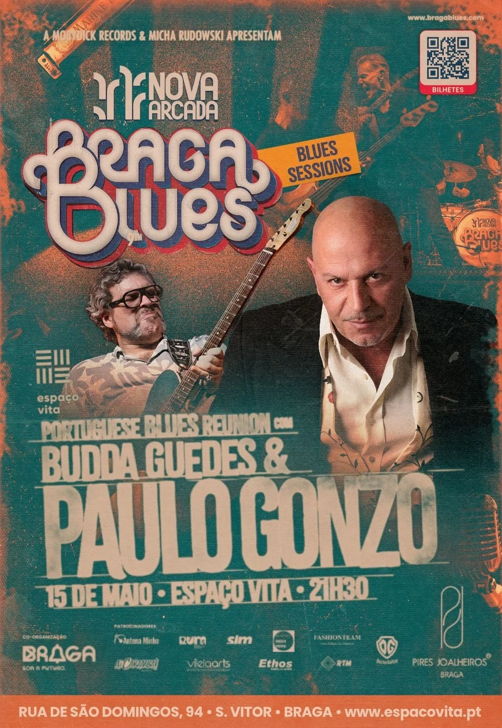 Portuguese Blues Reunion com Budda Guedes &amp; Paulo Gonzo @ Espaço Vita