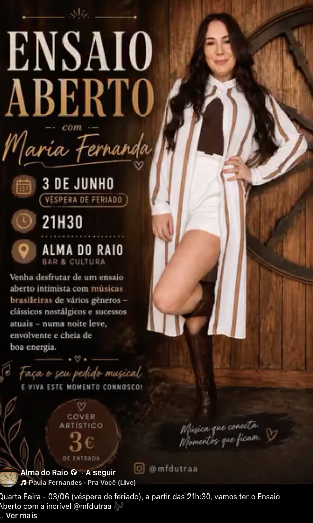Ensaio Aberto com Maria Fernanda @ Alma do Raio