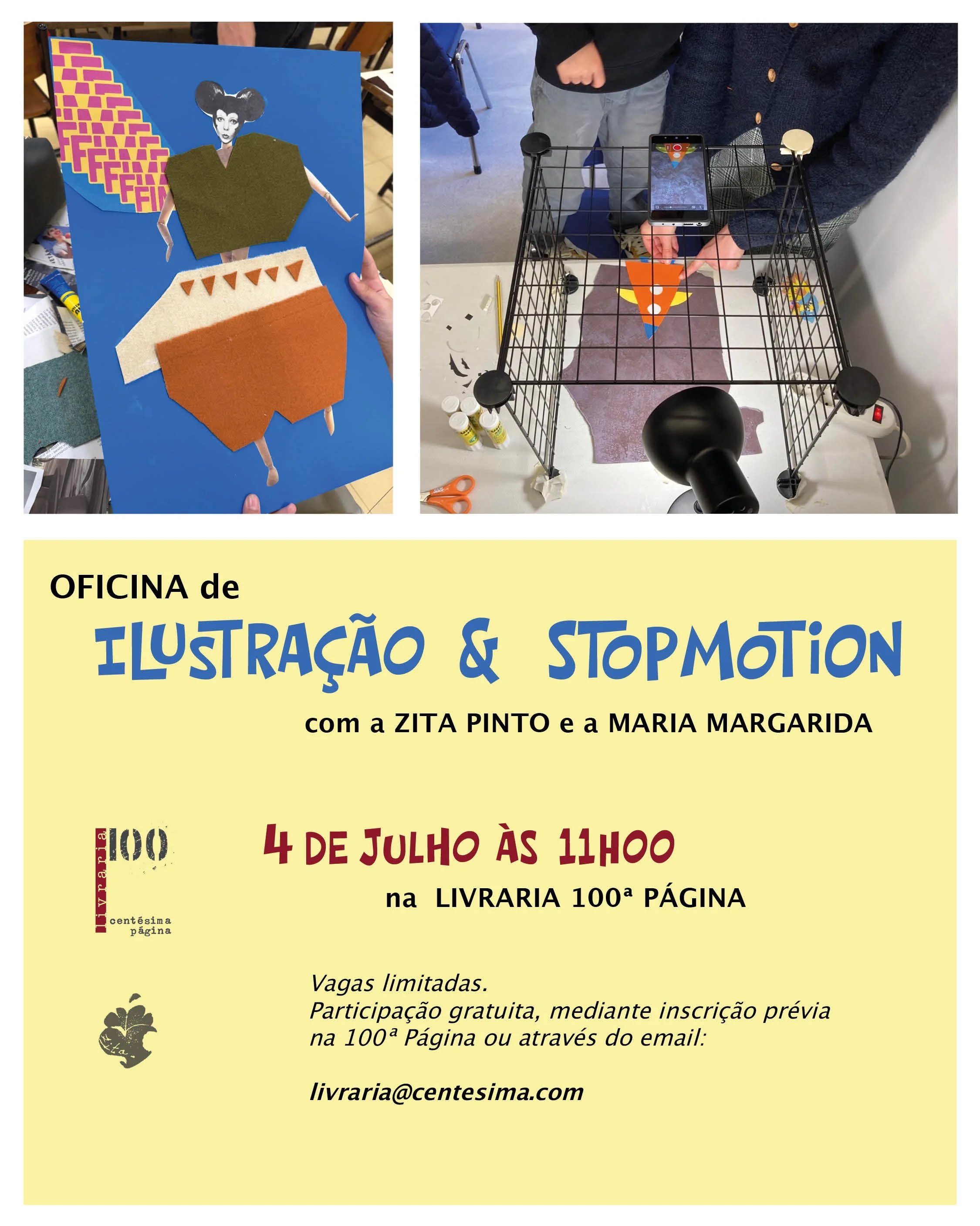 Oficina de Ilustração e Stop Motion @ Livraria Centésima Página