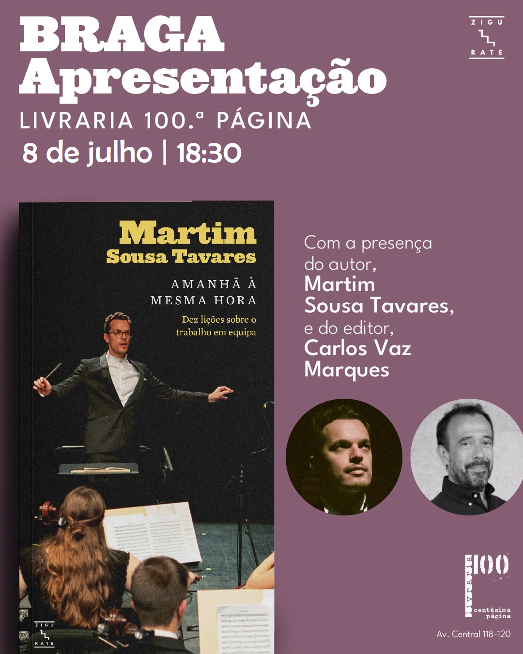 Amanhã à Mesma Hora @ Livraria Centésima Página