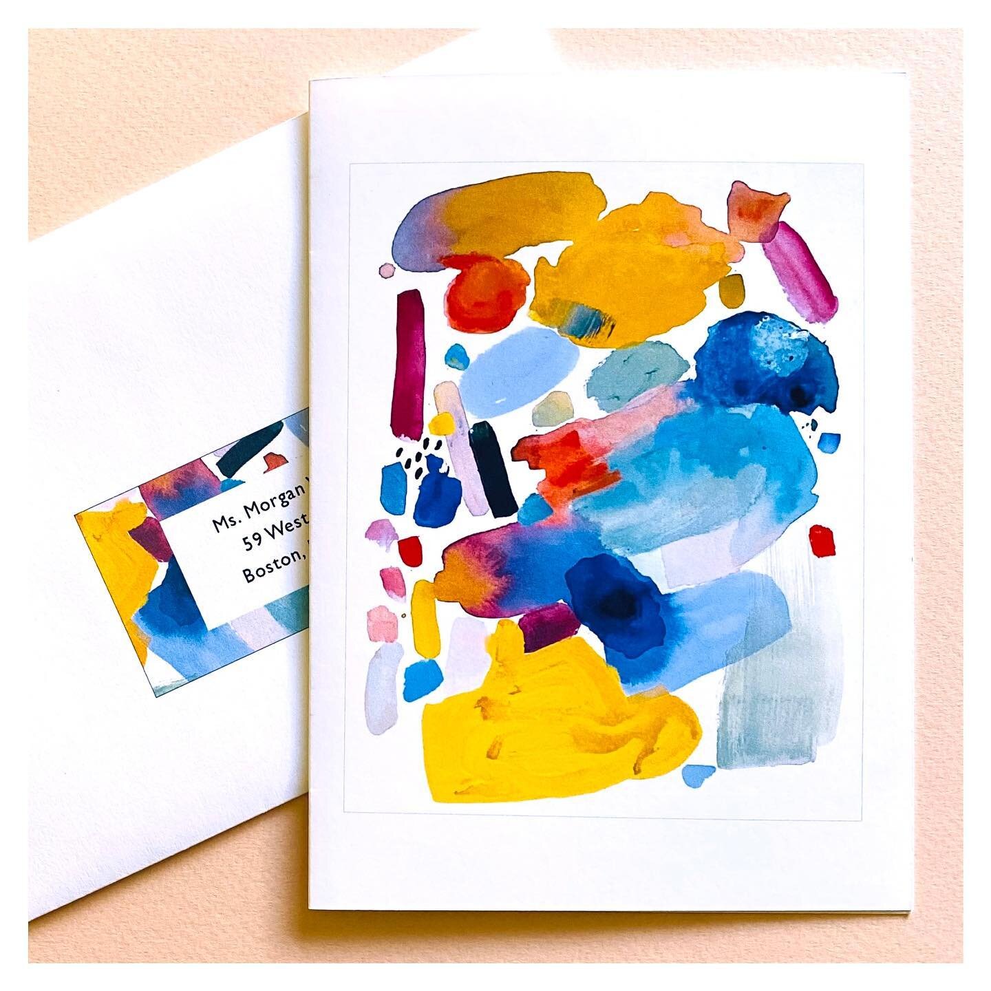 The perfect way to combine my love of painting with my love of stationery and paper! // So interesting to see how an image changes visually when the scale is either increased or decreased (5&rdquo; x 7&rdquo; card, the image is from a 16&rdquo; x 20&