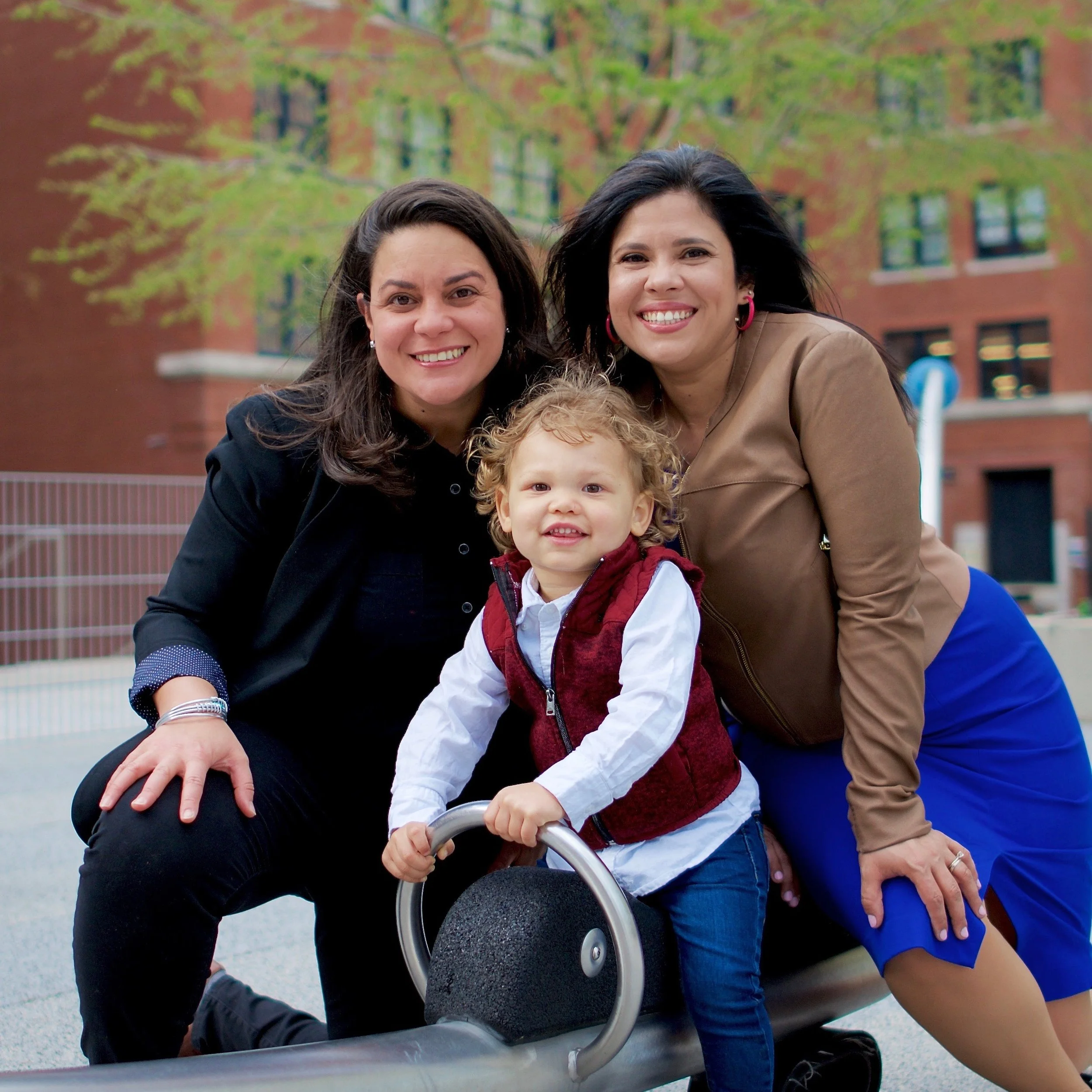 At Large Boston City Council Candidate Alejandra St. Guillen with her wife Josiane Martinez and their son Jose Alejandro.