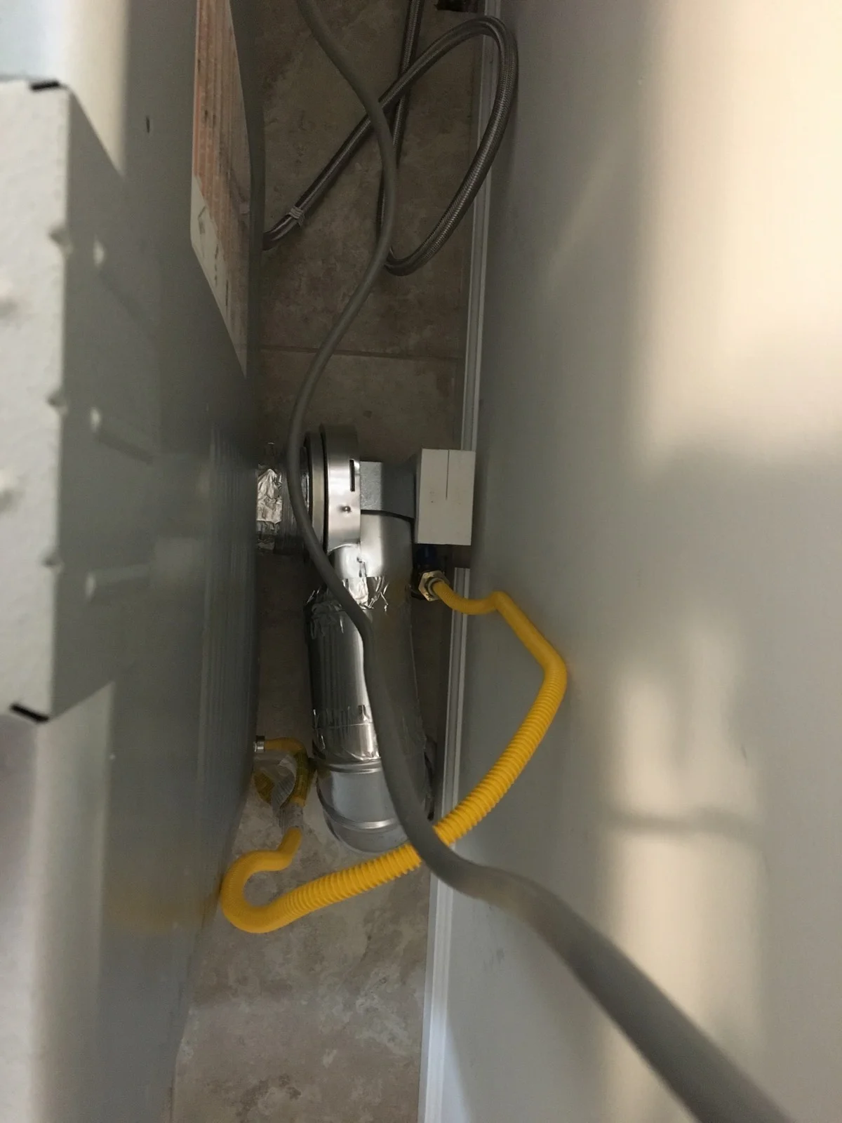 After photo of MagVent MV-90 installation with short, clear and unobstructed vent path.