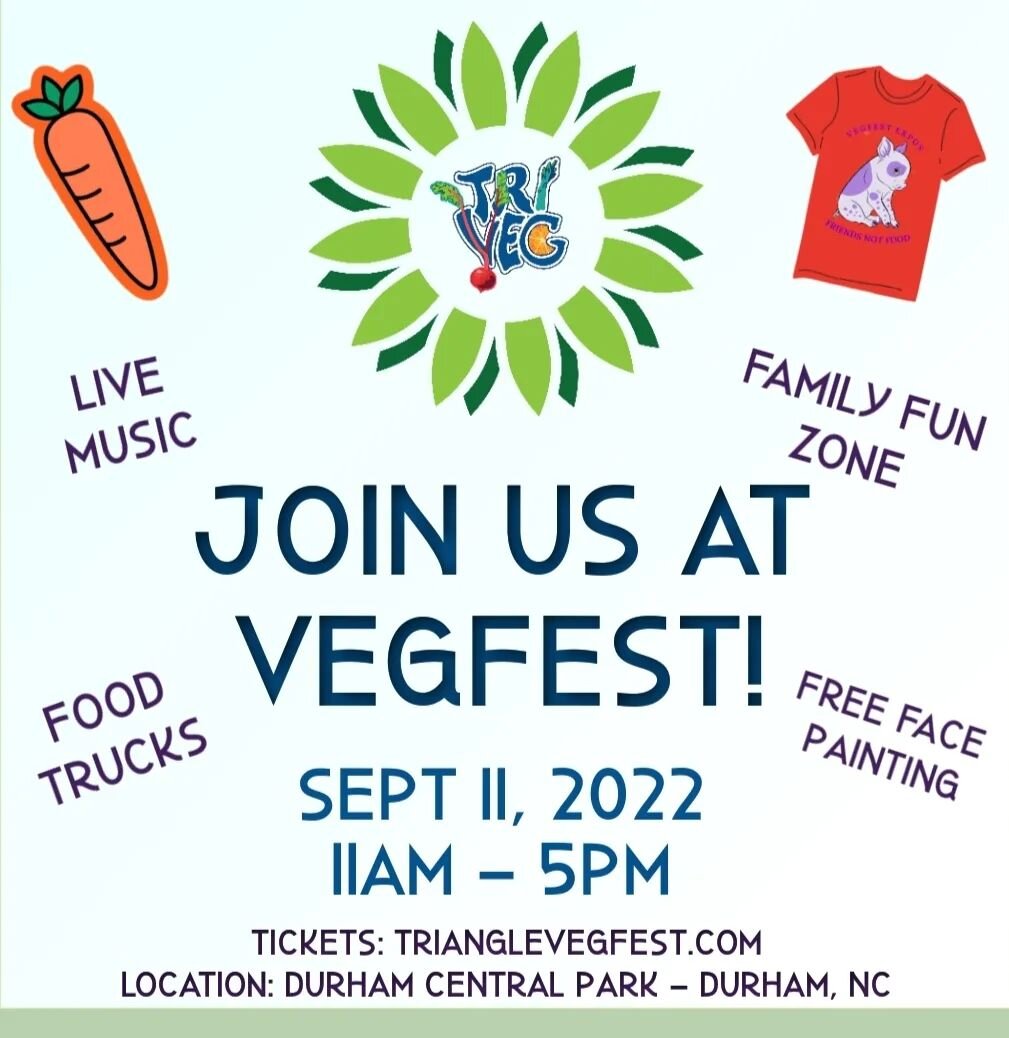 We're heading to bring yummy vegan food to Durham North Carolina for @trianglevegfest this Sunday!!! Join us September 11th, 11-5! 

#travelingvegan #vegfest #vegfestival #northcarolina #momandpopshop #govegan #durhamnc #trianglevegfest #trianglevega