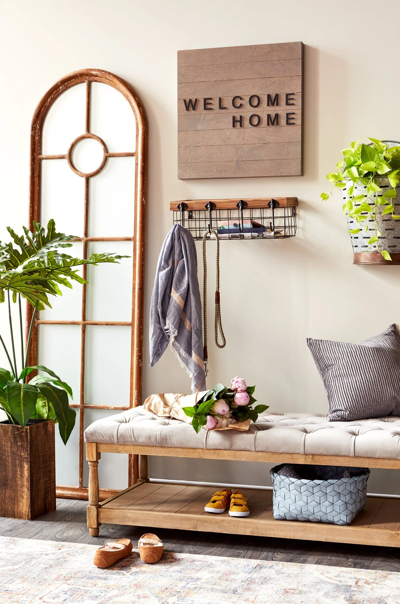 Adam Krauth Photo - Commercial Photography - Boston, MA - Still life - Interior photography. A cozy, decorated entryway. HomeGoods