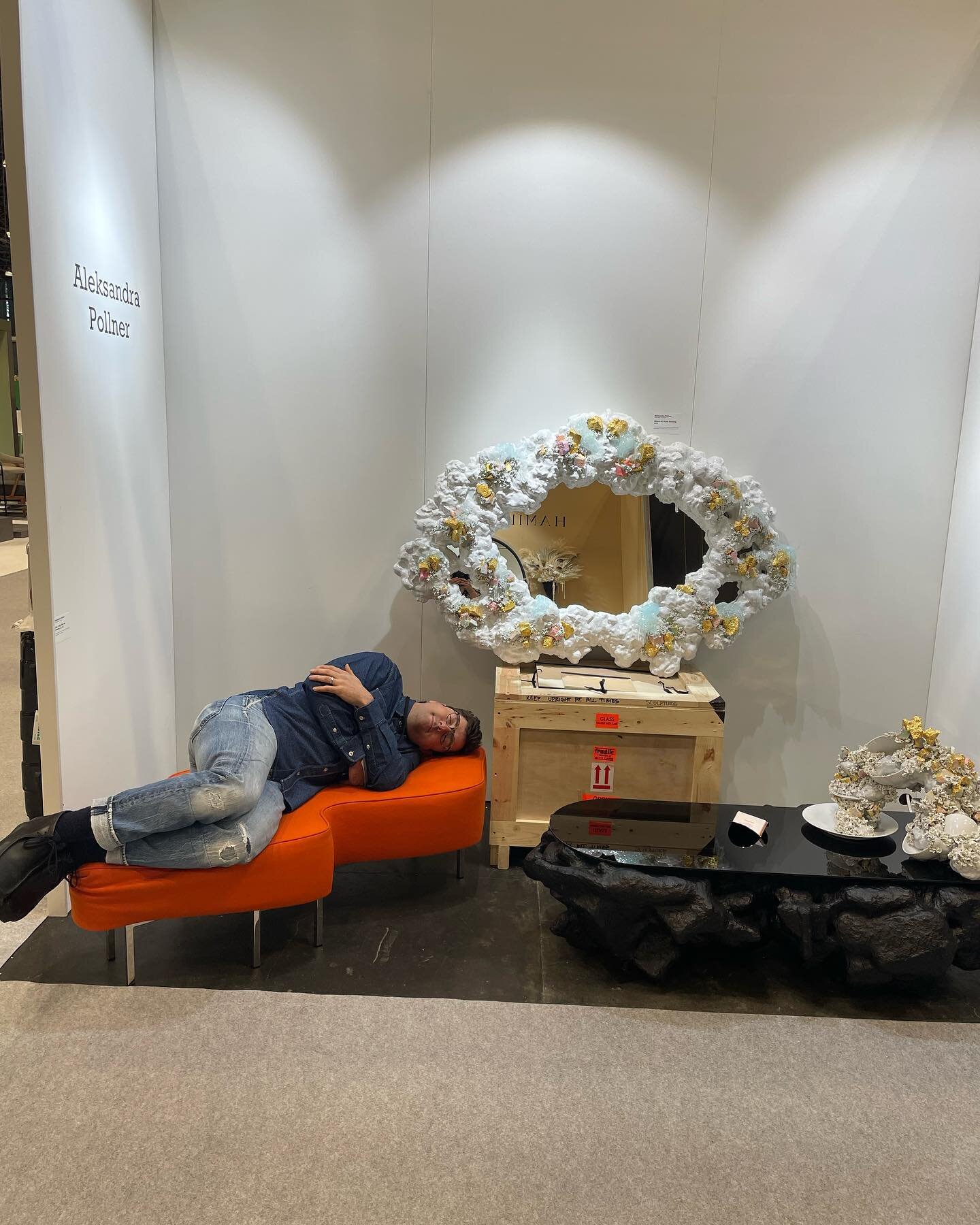 Installation piece being activated&hellip;.take a nap with me with @hamiltonholmes booth 750 at ICFF