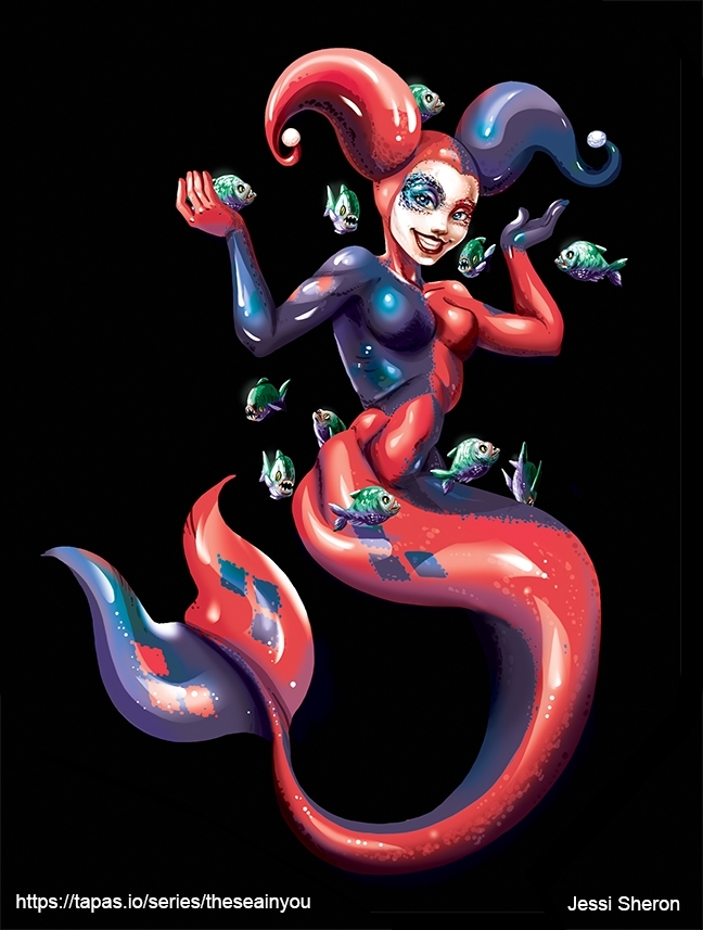 Harley Quinn mermaid