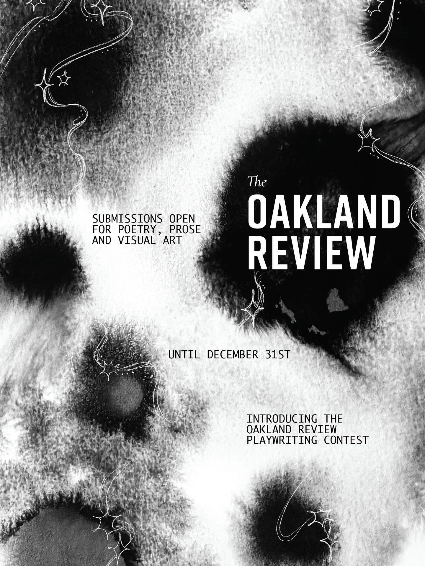 The Oakland Review is now open for submissions to Vol. LII&mdash;Gibbous. We welcome work from anyone, anywhere. Submissions are rolling until December 31st. Visit our website to share your work💫