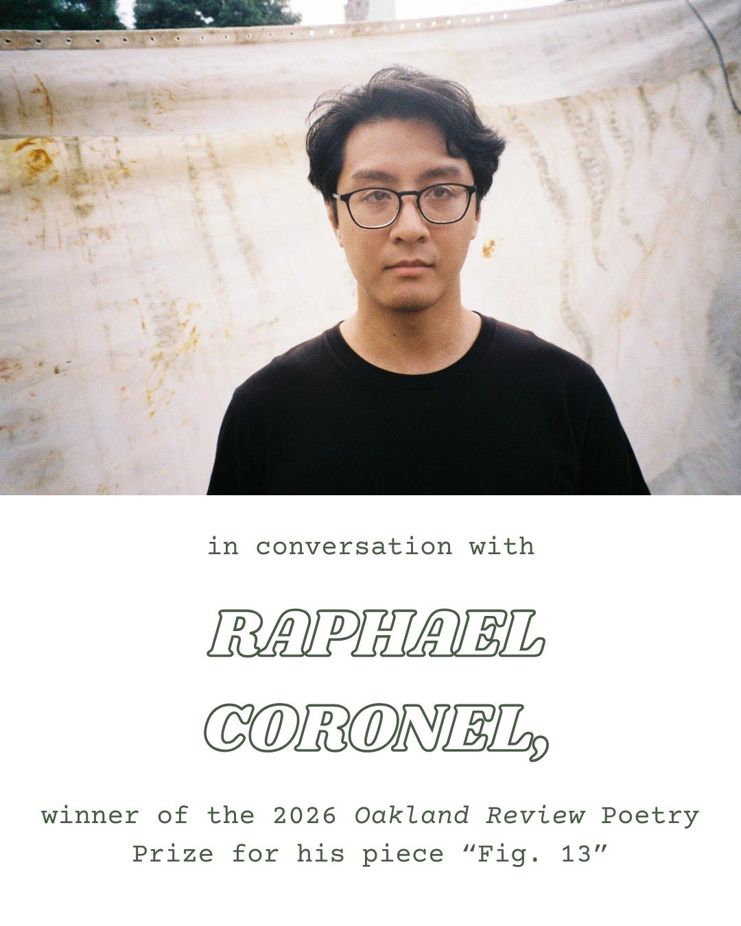 2026 OR Poetry Prize winner @raphcoronel on effort, play, influences, the danda ( | ), and Rodin.
