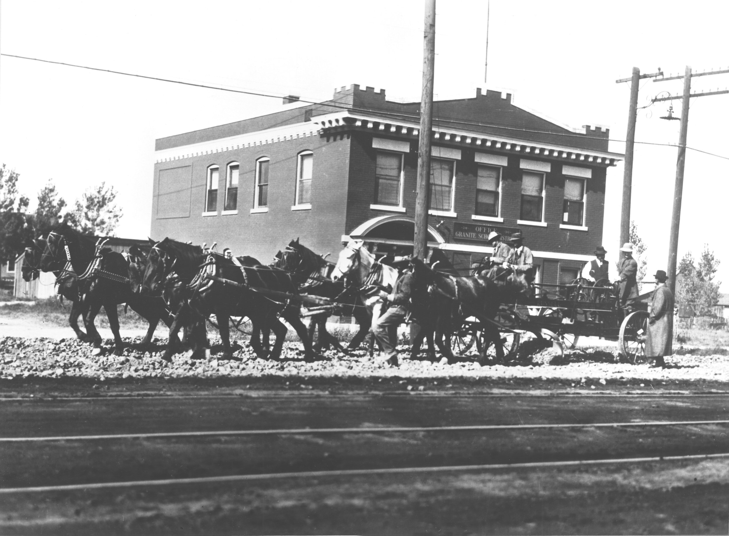 Old Granite School District Headquarters. The building still stands on west side of State Street near 3200 S