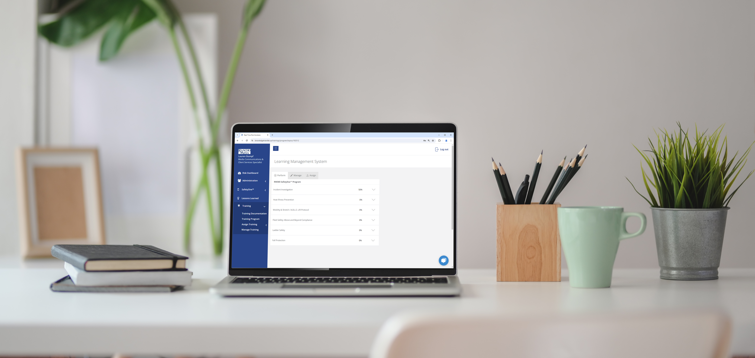 SafetyStar Program in SafetyOne shown on labtop on table.png