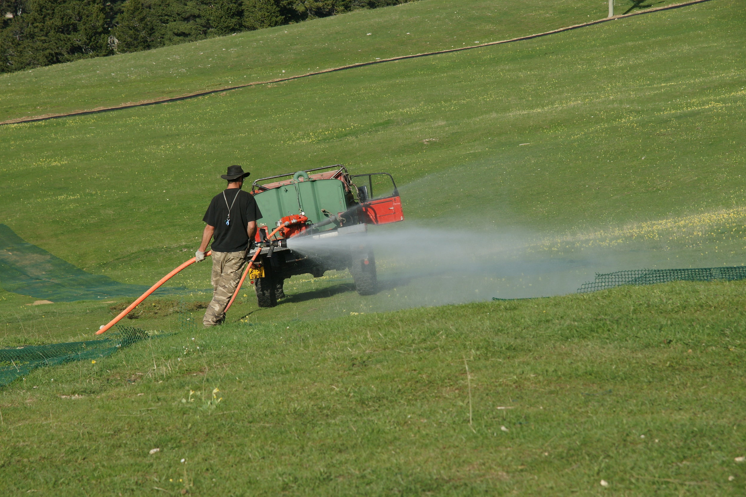 How to safely mow steep slopes