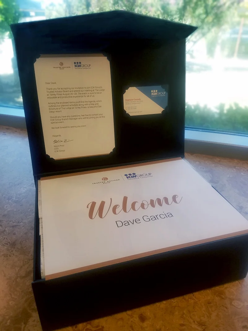 Box and letter that the plaque came in.