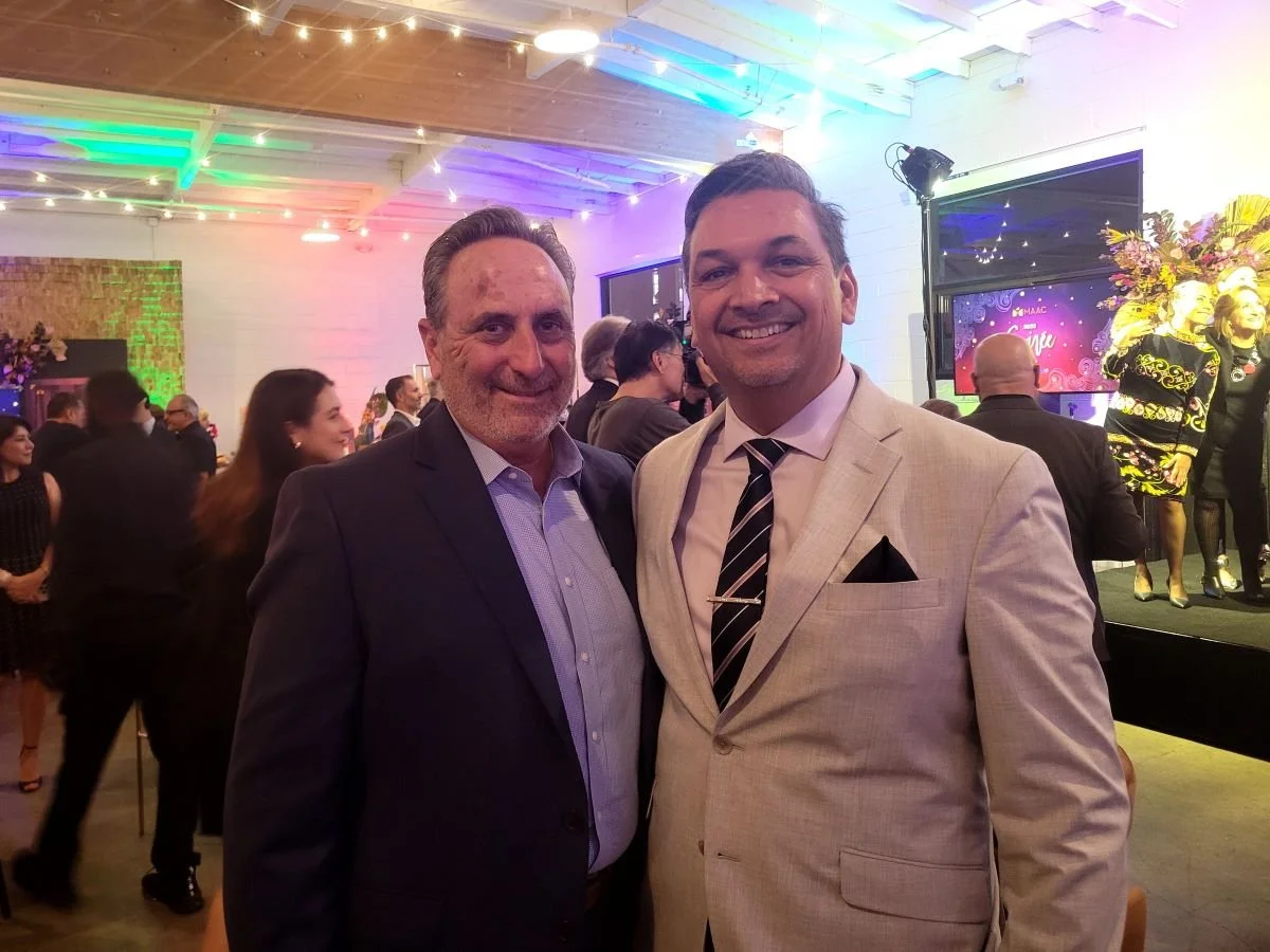  Rancho Mesa President Dave Garcia pictured with MAAC President &amp; CEO Arnulfo Manriquez. 
