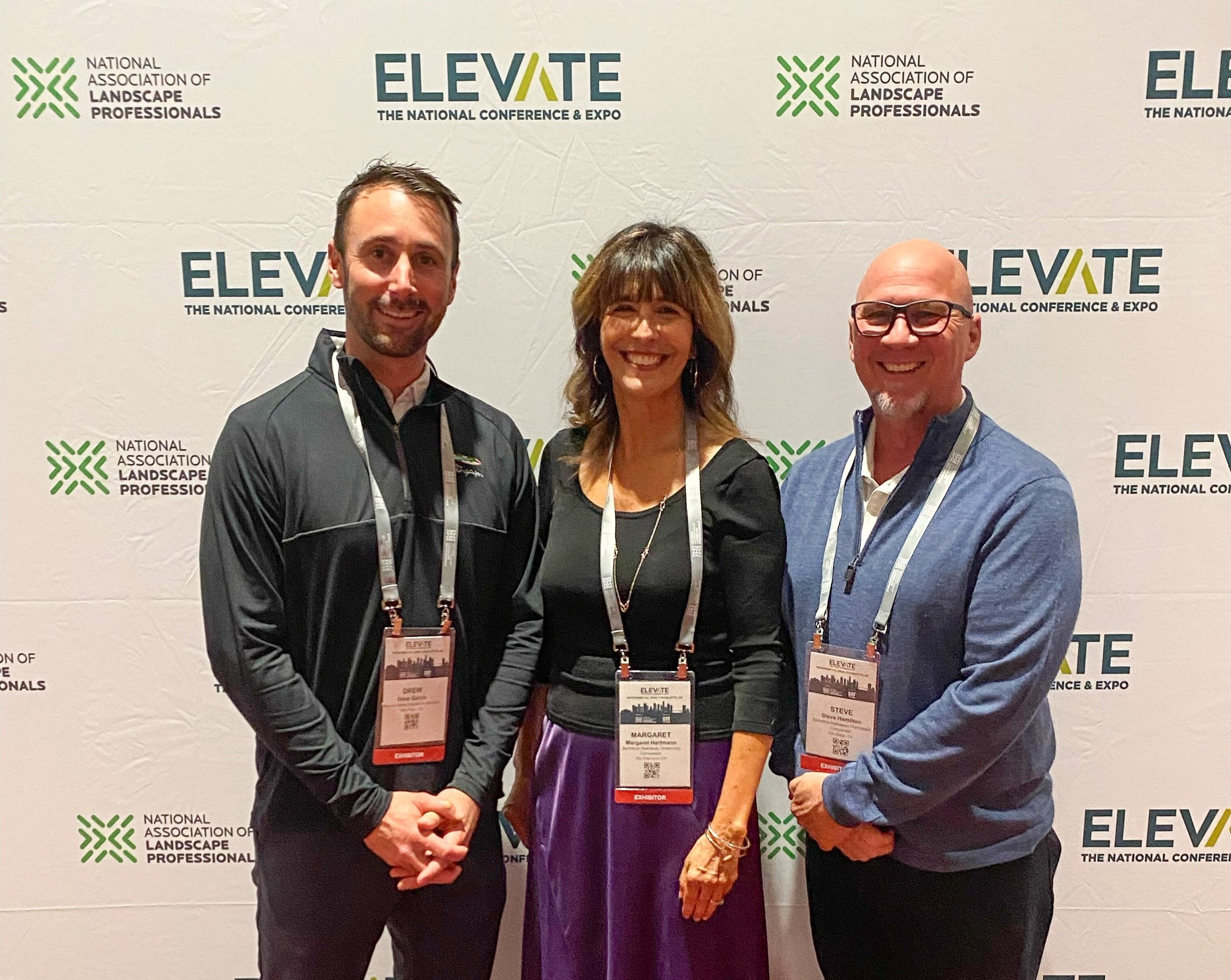  From Left: RMI Landscape Group VP Drew Garcia, BHHC Sr. VP Chief Marketing Officer Margaret Hatmann, and Loss Control Supervisor Steve Hamilton 
