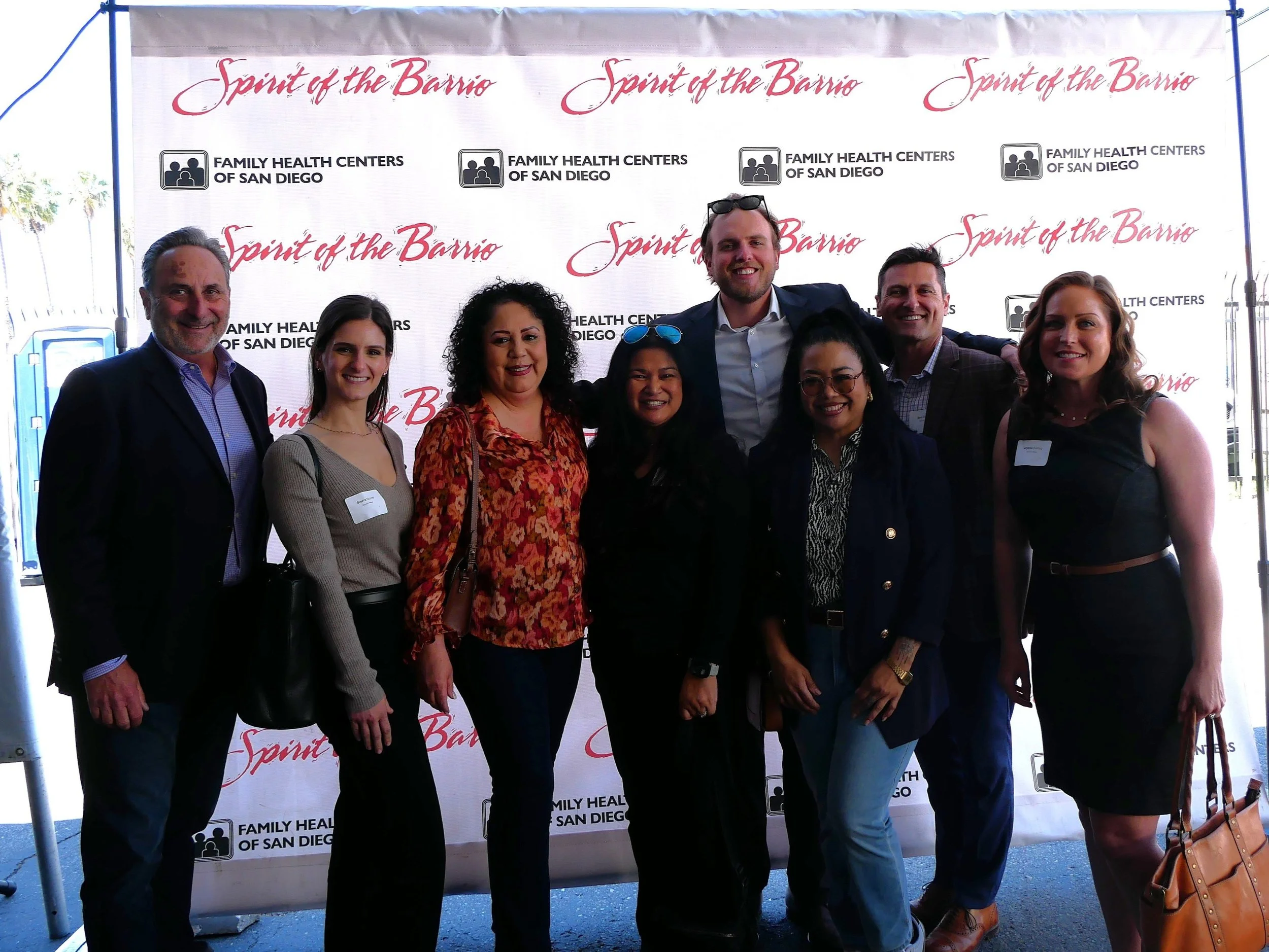  From Left: Rancho Mesa’s  Dave Garcia ,  Sierra Stone ,  Kim Vasquez ,  Joyce Flores ,  Jack Marrs ,  Olivia Velasco ,  Sam Brown , and  Alyssa Burley  