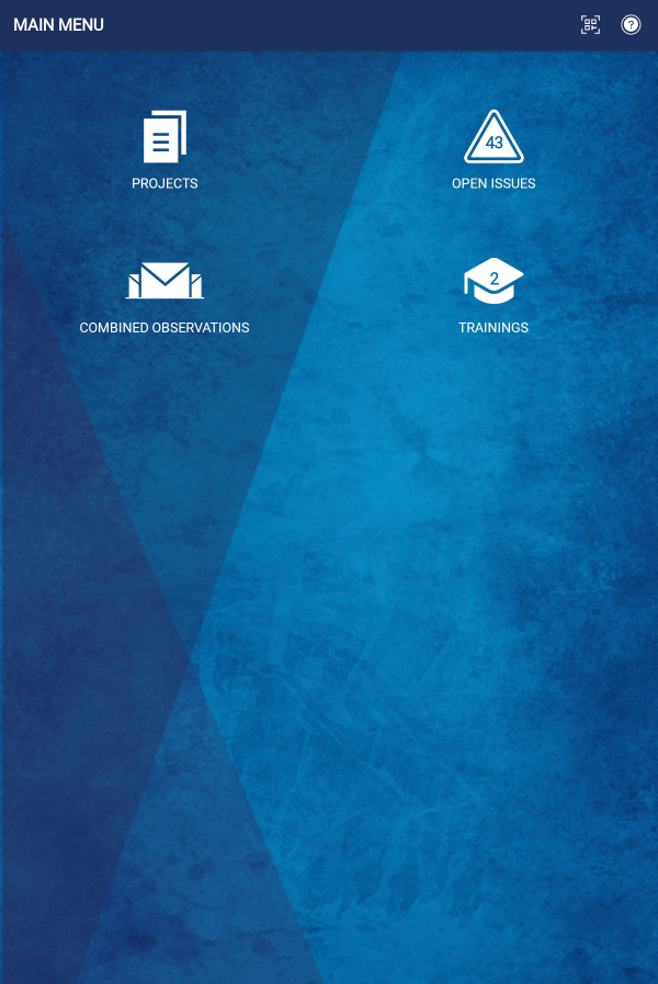 SafetyOne App home screen with Training Icon