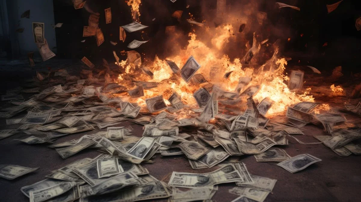 Cash money on fire burning.jpg
