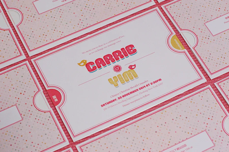 Carrie + Yim Loving Bird Invitation