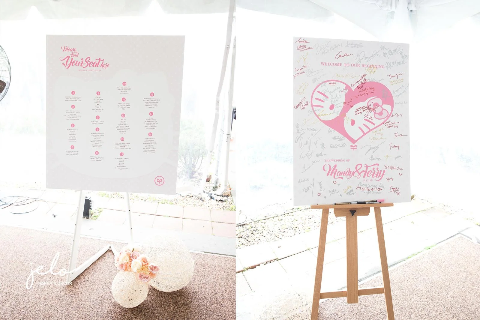 Mandy + Terry Hello Kitty Wedding