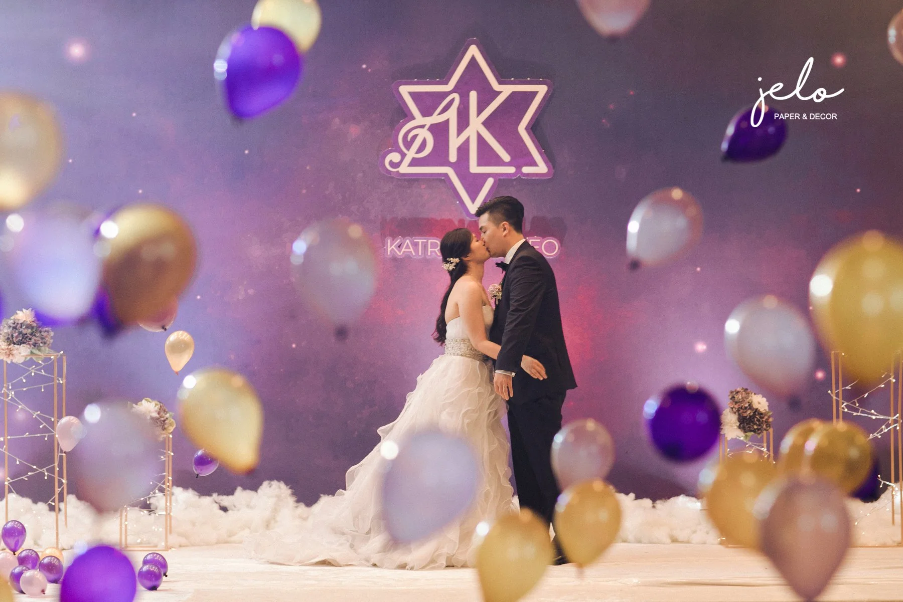 K + L Galaxy Themed Wedding