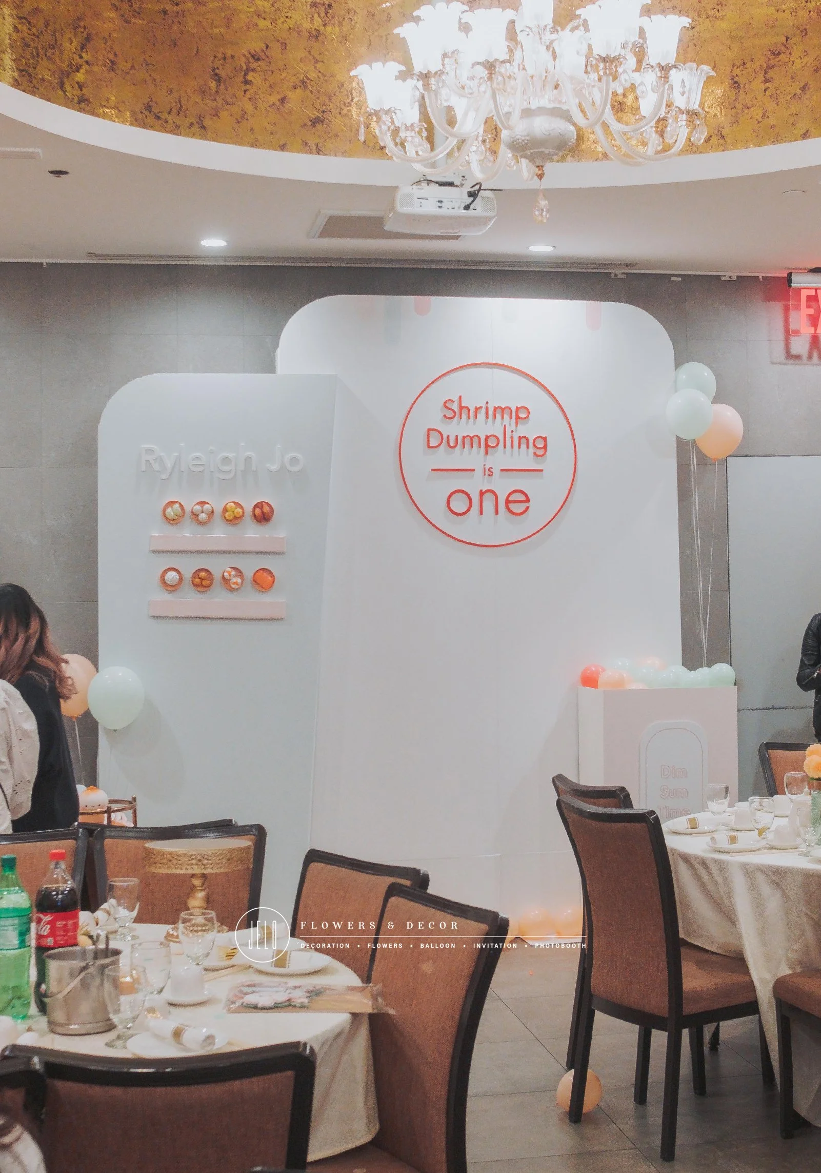 Ryieigh Jo's First Birthday Decoration at Asian Jewels Restaurant