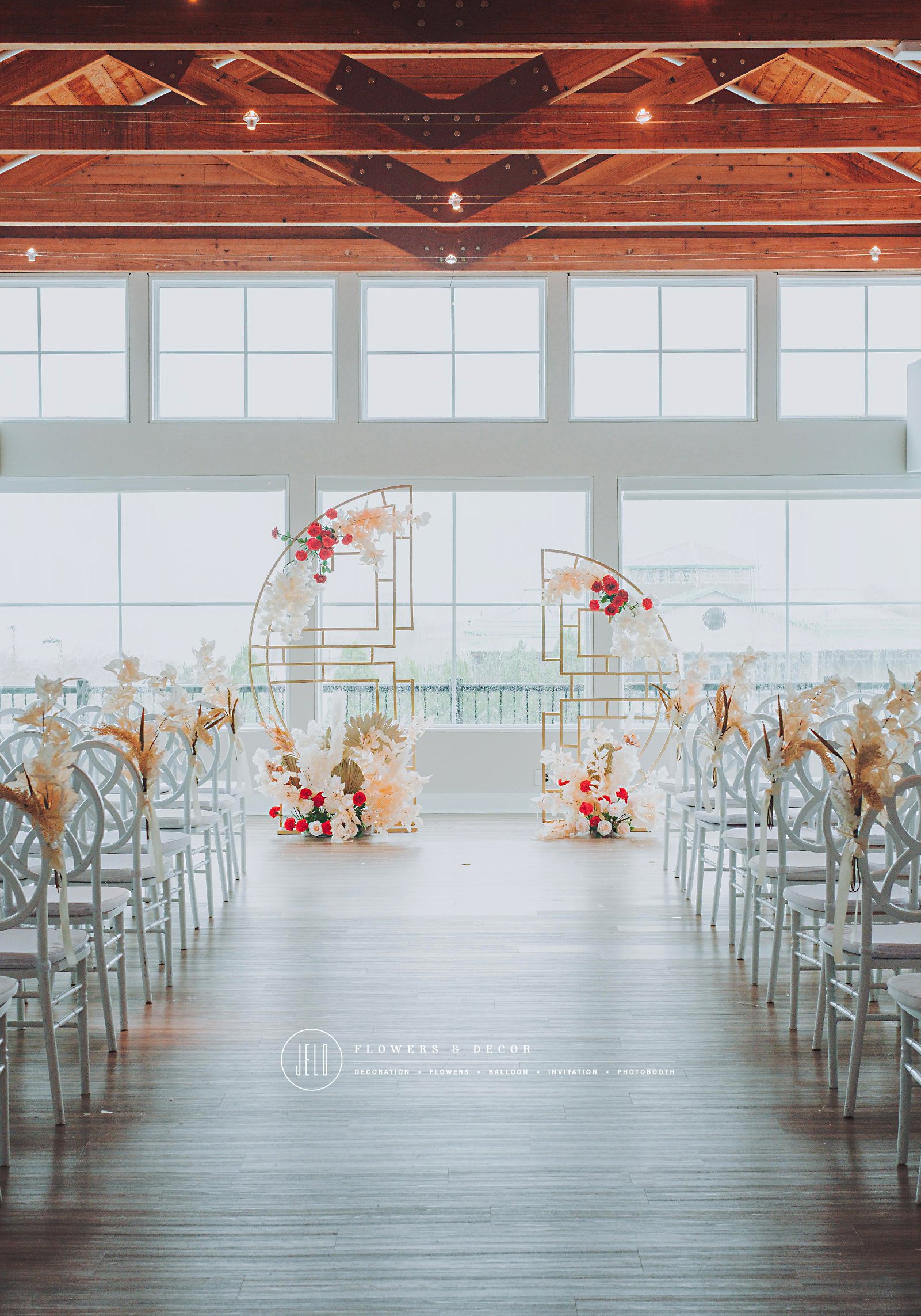 Sharon + Kellan's Modern Chinese Themed Wedding at Maritime Parc New Jersey  — Jelo Flowers & Decor