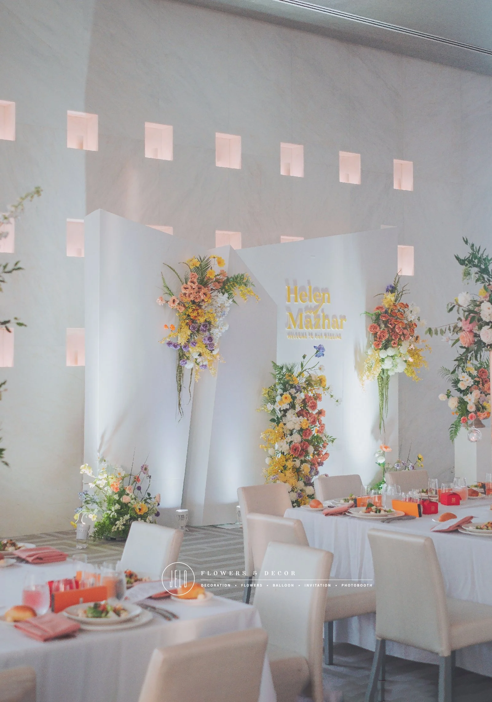 Helen + Mazhar's Coral / Yellow Tone Wedding at Above Staten Island