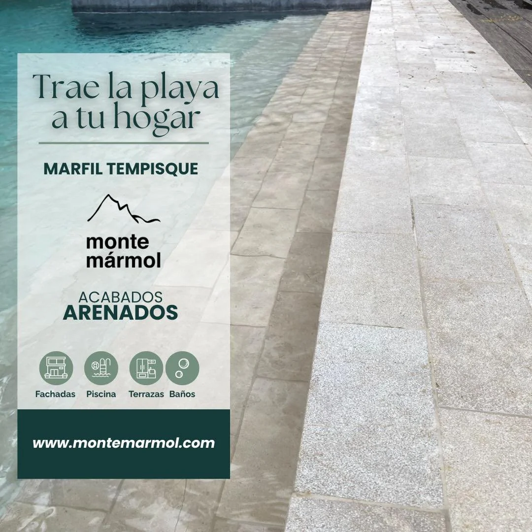 Un acabado que conecta con la naturaleza
Disfrut&aacute; la frescura y elegancia del Marfil Tempisque Arenado, ideal para piscinas, terrazas, fachadas y ba&ntilde;os.
Dale a tus espacios ese toque natural, seguro y sofisticado que transforma cada det