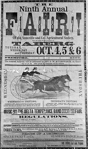 Taberg Fair Poster 1887