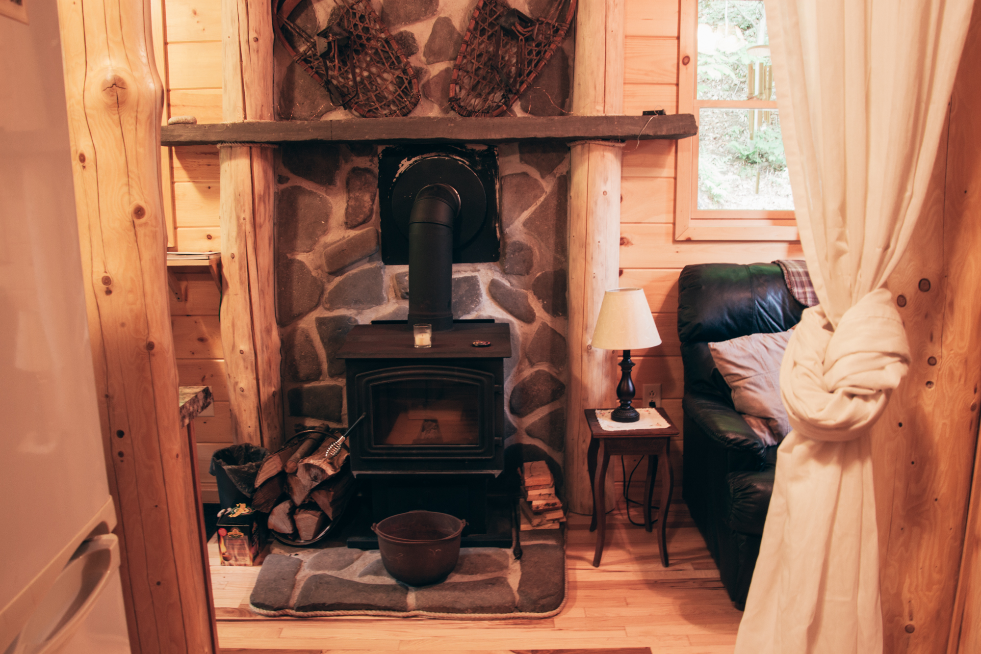 Wilson's cozy cabin rental at Wellnesste Lodge in Upstate NY.
