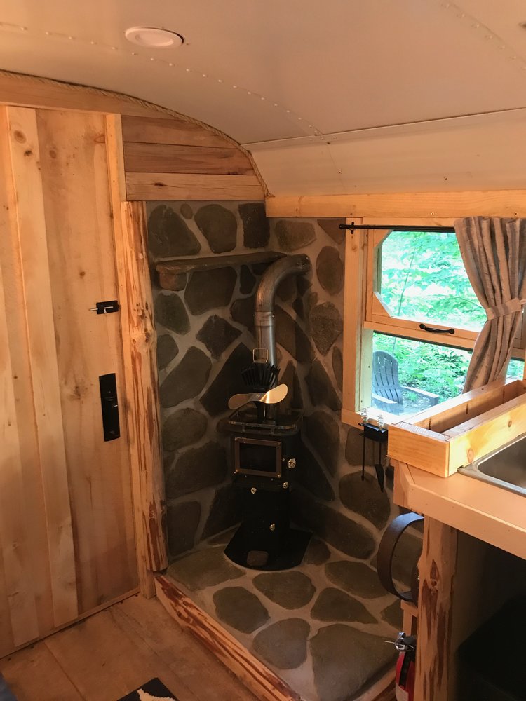 Tiny House Cabin Al In Upstate Ny, Bear Happy Camper Shower Curtains