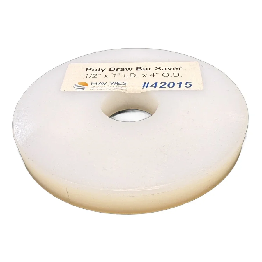 May-Wes MW42015 poly draw bar saver, 1/2" thick with 1" ID and 4" OD
