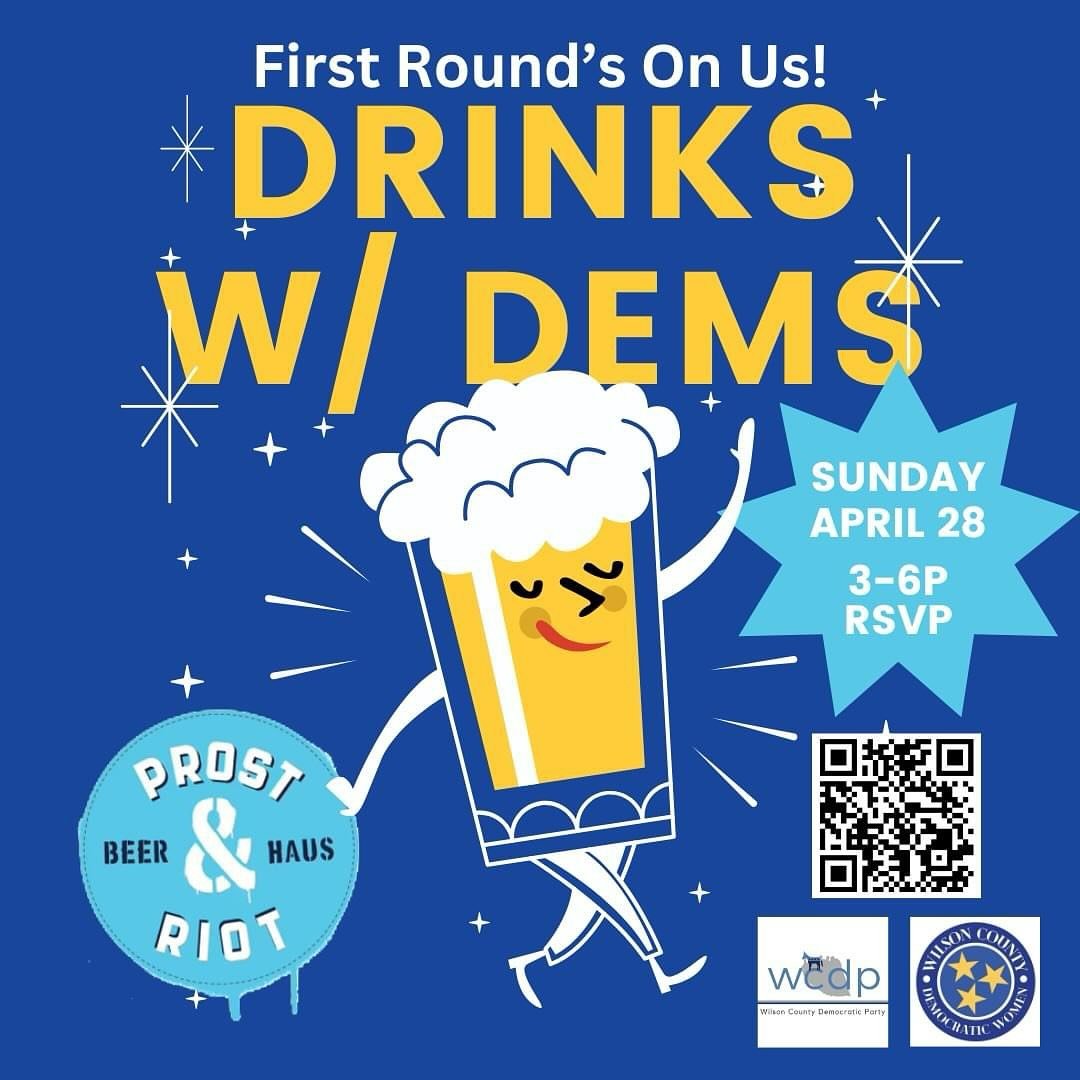 Anyone else need a drink after the 113th TN General Assembly? Meet us Sunday at @prostandriot! First round is on us and the patio is calling! We&rsquo;ll discuss ways to get involved in the upcoming elections and chat with Democratic candidates! See 